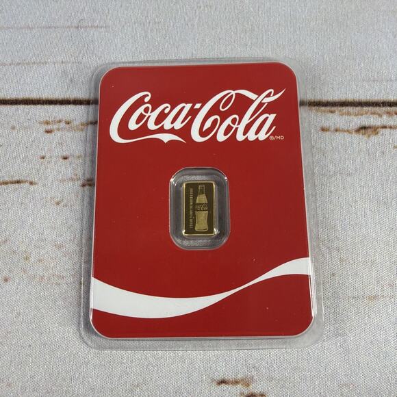 Coca-Cola Gold Bar – 0.5g .9999 Fine – Sealed – “Buy the World a Coke” - Picture 1 of 4